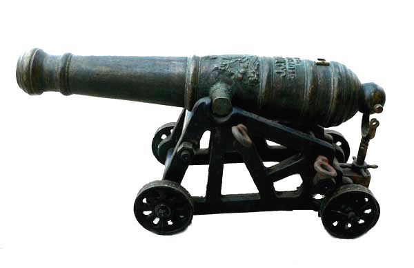 actual skeleton cannon off a Merchant ship Ca 1850