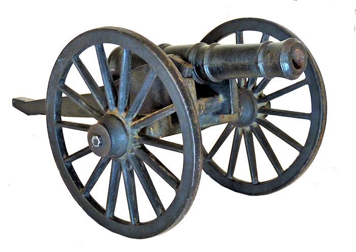 Ffront view of cast iron Revolutionary War field cannon image
