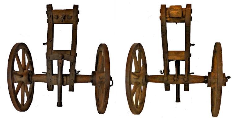 Showing the top and bottom of the carriage side by side image