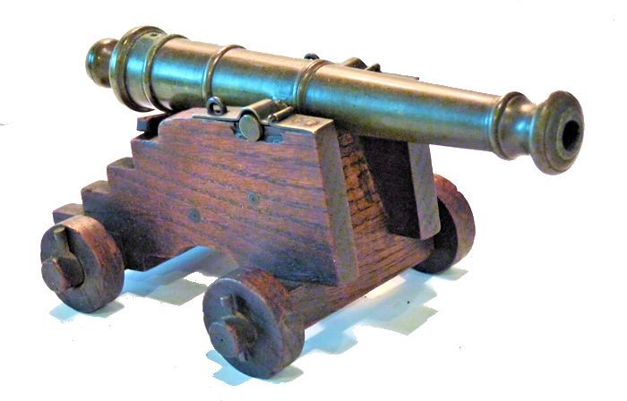 Quterly front view of Royal George cannon relic image