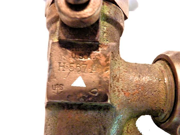 Air control valve with maker's mark and inspector's stamp image