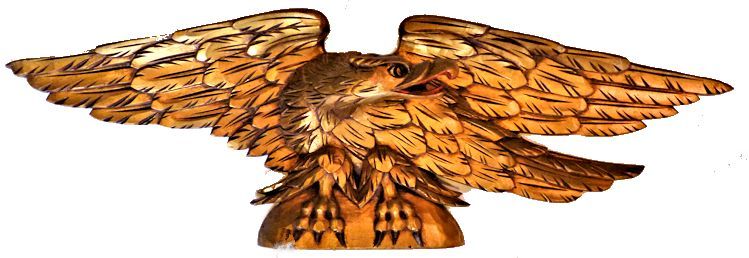 35 inch Natucket style Artistic Co. carved agle image
