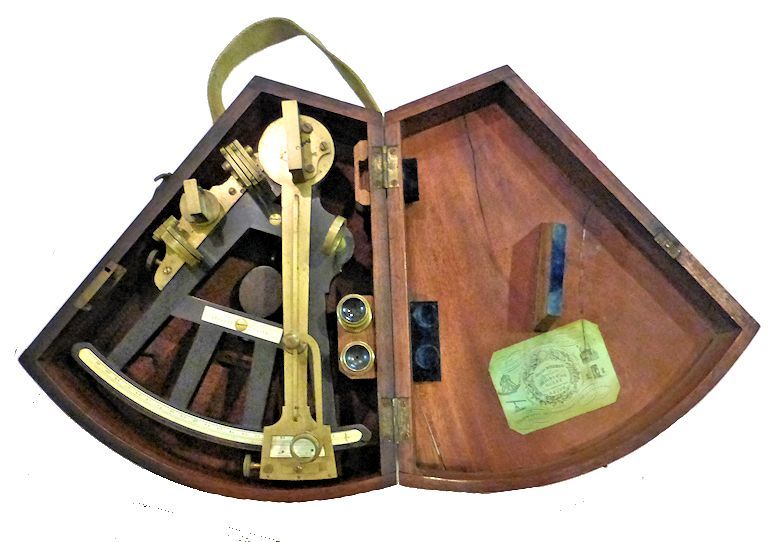Stalker sextant in open case image