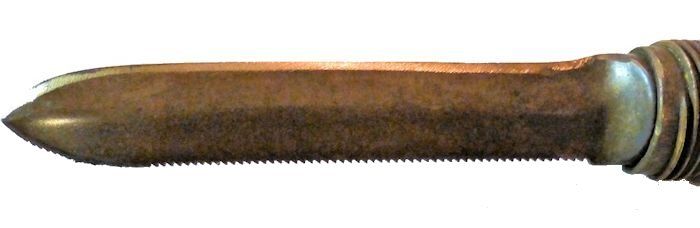 The blade of the all bronze MK V knife image