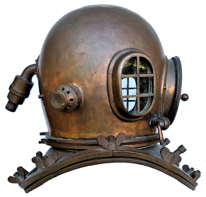 Right side of Japanese dive helmet image