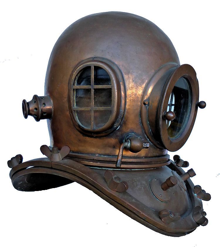 FRont view of 12 bolt Japanese Kaiyo dive helmet image