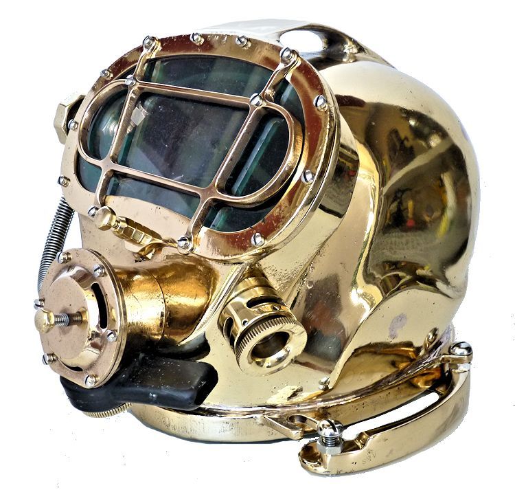 Polished bronze Ben Miller dive helmet image