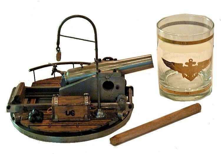 Group of items showing size of Rodman cannon display image