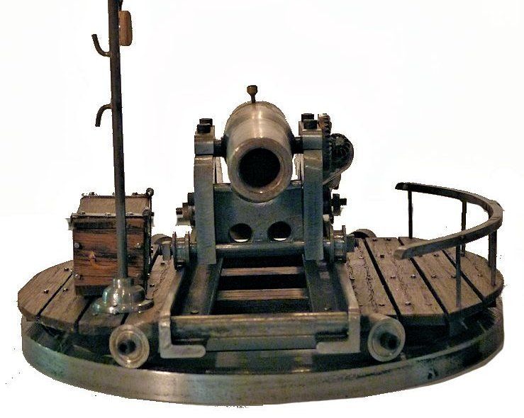 Front view showing bore of Rodman gun model image