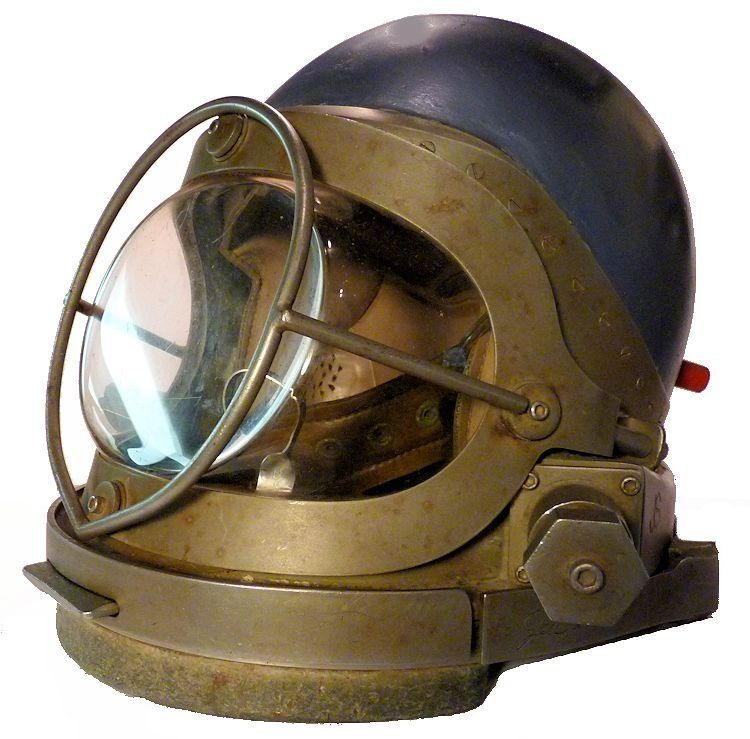 Rare Joe Savoie fiberglass dive helmet image