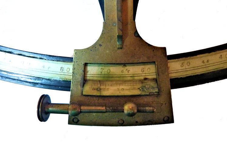 The vernier of the large Bradford sextant image
