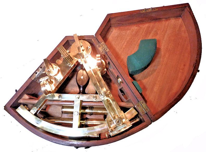 Way Double frame sextant housed in open case image