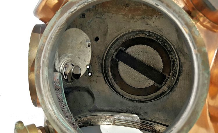 Inside te bonnet of the Yokohama Helium helmet image