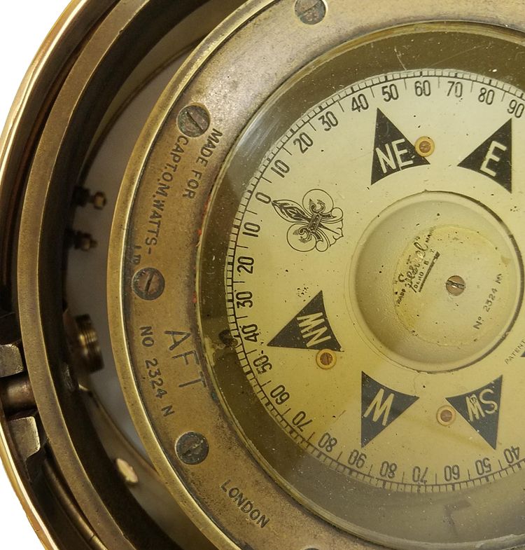 detail view of the compass